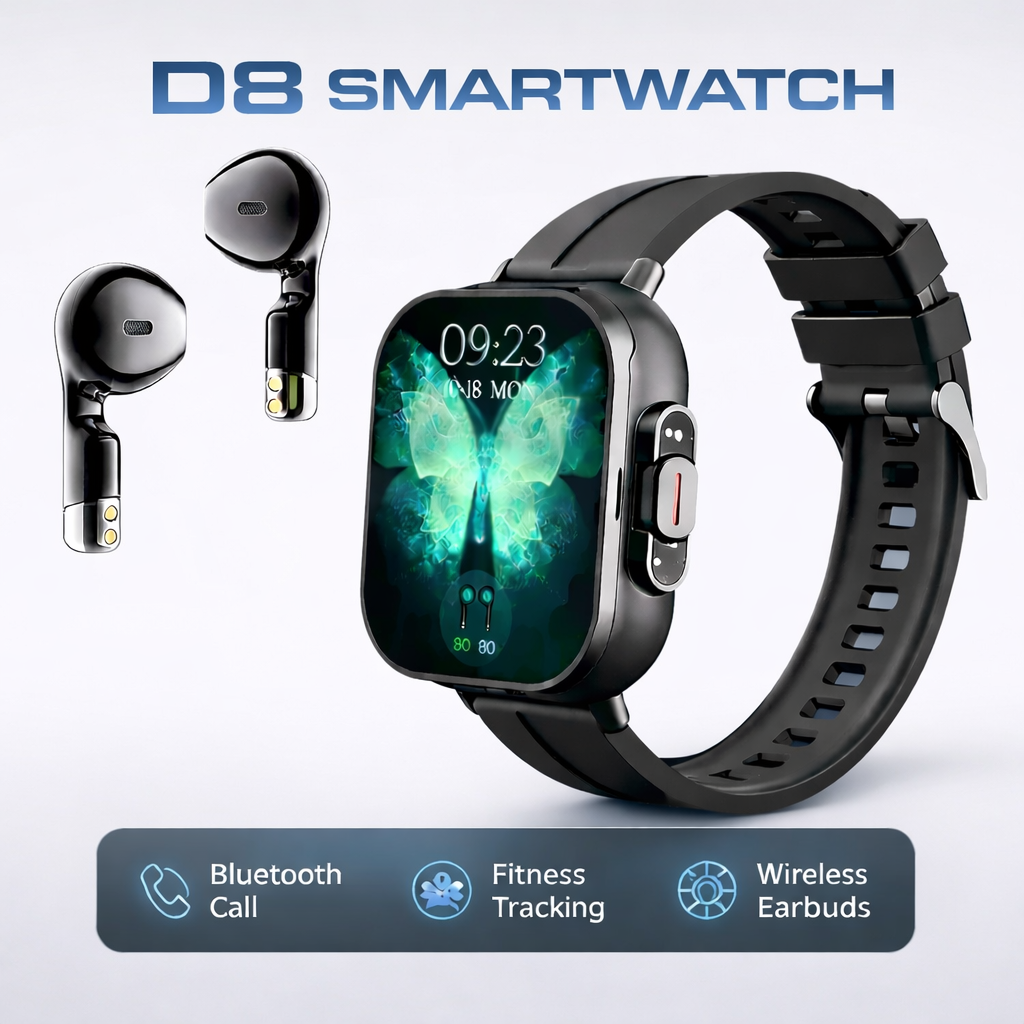 D8 Pro Max 2 in 1 Smartwatch